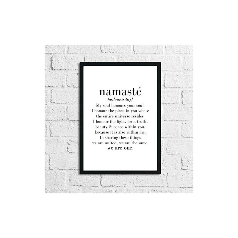 JasonCarlMorgan WinsterCreations Namaste Definition Inspirational Wall Decor Quote Print A5