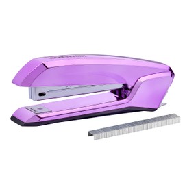 Bostitch Office Ascend 3 in 1 Stapler, 20 Sheet Capacity, Integrated Remover & Staple Storage, 420 Staples Included, Lightweight, Metallic Purple