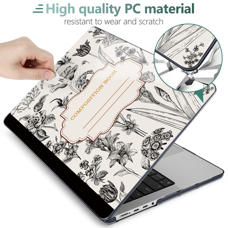 TWOLSKOO Compatible with MacBook Pro 14 inch Case M5 2026