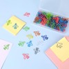 100 Pieces Airplane Shape Paper Clips Rainbow Creative Paper Clips