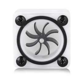 G1/4 Thread Revolving Speed Water Cooling POM Acrylic Material Impeller Water Meter Indicator with Silicone Sealing Ring, for PC Water Cooling System(2 Way)