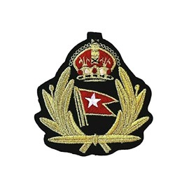 RMS Titanic Patch White Star Line Officer Cap Badge Embroidered Applique Costume