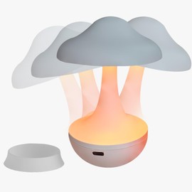 ONXE Roly-Poly Mushroom Lamp - 16 RGB Colors,500mAH Rechargeable Battery Operated, 6.3-inch Modern Table Lamp for Bedroom Nightstand Decor and Birthday Gifts