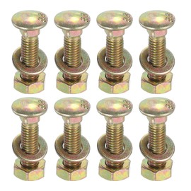 uxcell M8 x 30mm Carriage Bolt Kit, 8 Set Round Head Square Neck Screws, Carriage Bolts Screws Set Includes Washers and Nuts - Carbon Steel Zinc Plated for Fastening Accessories