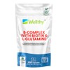 Wellthy Complejo B 200 Cápsulas. Reforzado con Biotina y Glutamina.