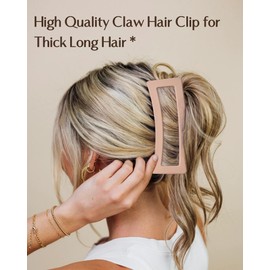 YANIBEST 3 Pack Hair Clips for Women 5.1 Inch Large Claw Clips for Women Thick Curly Hair, Big Matte Banana Clips,Strong Hold Jaw Clips