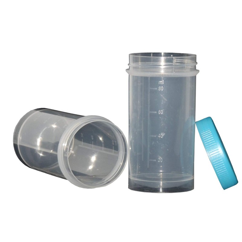 10 Screw Socket 100ml Laboratory New Round Box Blue +