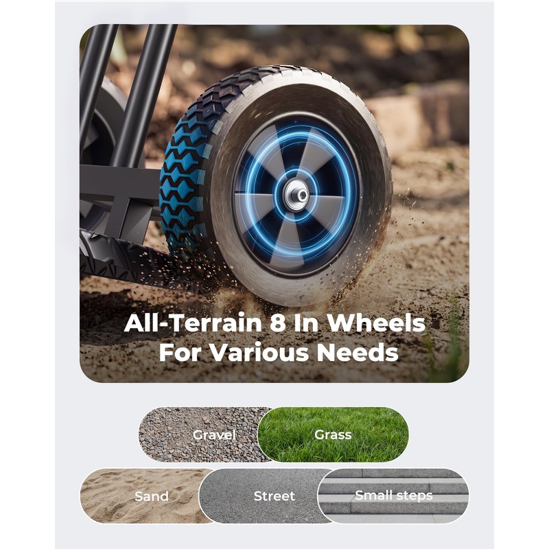 Brightown-Plant-Caddy-with-Wheels Heavy Duty, Ergonomic Plant Dolly for Elderly Gardeners with
