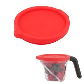 PUREKRA Silicone Replacement Lid Only Fit For OXO Good Grips 1-Cup (8 Oz) Angled Plastic Measuring Cup, Reusable And Durable Silicone Cover, BPA-Free, Dishwasher Safe - Only Lid, Cup Not Included
