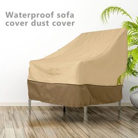 Outdoor Waterproof Patio Chair Cover Lounge Deep Seat Cover Furniture Sofa Cover, Waterproof & Dustproof Oxford Cloth Furniture Protector, Adjustable Drawstring Design