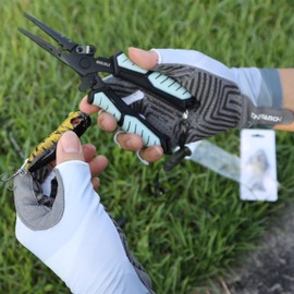 Lightweight Sun Protection Fingerless Fishing Gloves Men & Women – Reinforced Palm Quick-Release Breathable Kayaking Hiking Cycling Driving Gloves bL ﻿