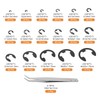 uxcell 1051 Pcs E-Clip Assortment Kit, 17 Sizes M1.5, M2,
