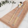 Golden Bell Water Drop Gold Turtle Couple Spoon Set /