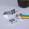 4 Pcs Magnesium Mini Pencil Sharpener, 2-Hole, Hand Held Pencil