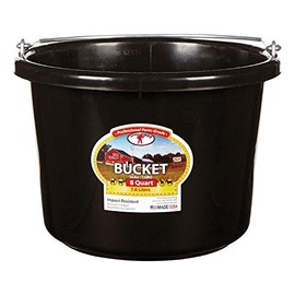 Little Giant Farm & Ag P8BLACK 8 Quart Black Plastic Buckets