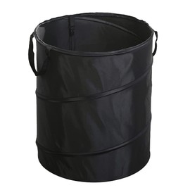 Garden Bag 34 cm 38 L Small Foldable Oxford Fabric Garden Waste Bag Gardening Bags Portable Self-Standing Camping Waste Bag for Green Waste Lawn Bag Leaf Bag (Black)