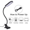 Clip On Reading Light, Eye-Care Dimmable Desk Clamp Lamp with