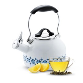 Chantal 1.8 quart Oolong Enamel on Steel Whistling Tea Kettle (Talavera)