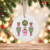Chinoiserie Nutcracker Ornament, Pink Christmas Tree Decoration