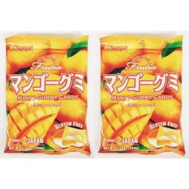 Mango Gummy Candy, Gluten Free, Fruity & Soft, Product of Japan, 3.59oz,2 Pack