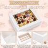 Anscher 24 Counts Mini Cupcake Boxes with Window 14x10x4 Inch