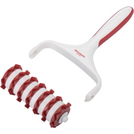 Westmark Dough strip cutter, with 7 wheels, length: 19.5 cm, plastic, white/red, 32192270