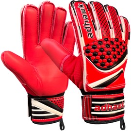 Adhawk Goalkeeper Gloves for Kids & Adult, Football Training Goalie Gloves, Non-Slip Palm Material with Extra Foam Padding to Protect Kids Palms and Fingers, Double Layer Wrist Protection