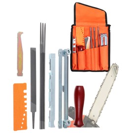 S.fields.inc Chainsaw Tool Set of 9 Blade Sharpener, File Guide, Depth Adjustment Gauge, Sharpener