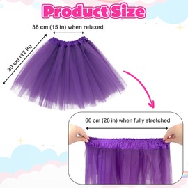 kilofly 6pc Girls Ballet Tutu Kids Birthday Princess Party Favor Dress Skirt Set