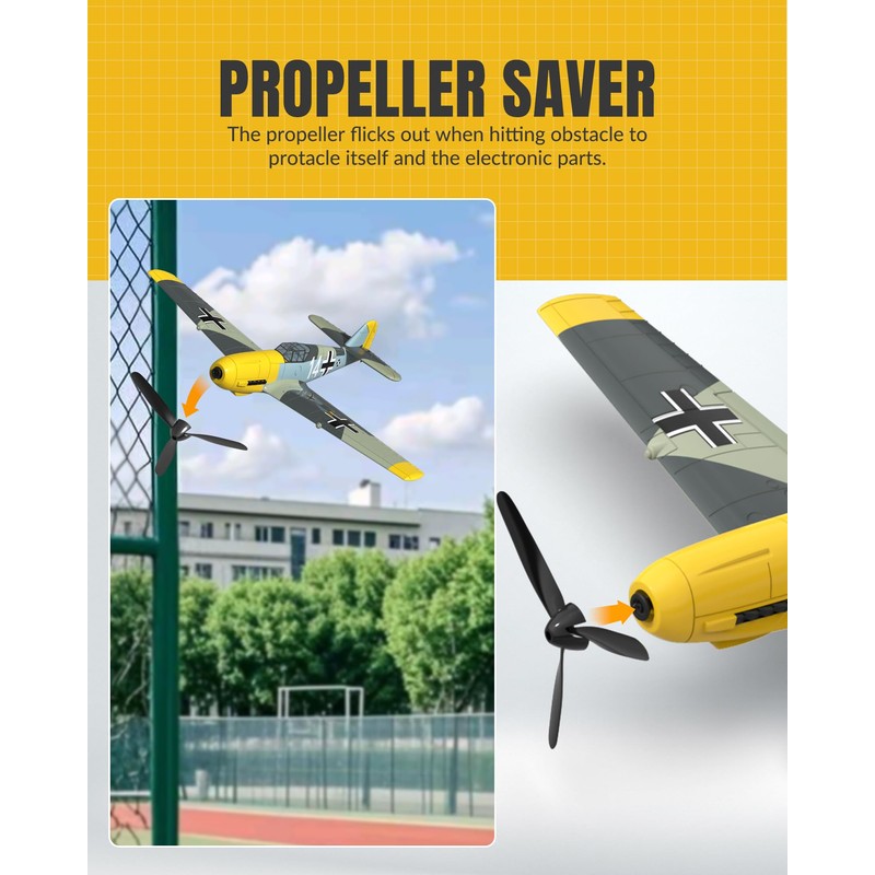 volantexrc RC Plane, 4 Channel Remote Control Airplane BF109 Fighter