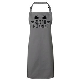 fabulous Premium Kitchen Apron Cat Pets Cute, gray