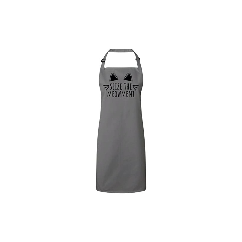 fabulous Premium Kitchen Apron Cat Pets Cute, gray
