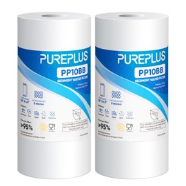 PUREPLUS 5 Micron 10" x 4.5" Whole House Sediment Home Water Filter Replacement Cartridge for DGD-5005, RFC-BBSA, HD-950, WFHD13001B, W15-PR, GXWH30C, GXWH35F, Aqua-Pure AP817, PP10BB, 2PACK