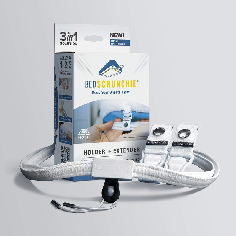 ベッドシュシュシートホルダーストラップ 高耐久グリッパークリップ 強化パラシュートコード 360度ベッドシーツ締め具 最強で効果的なエクステンダー あらゆるマットレスサイズに最適 2個パック