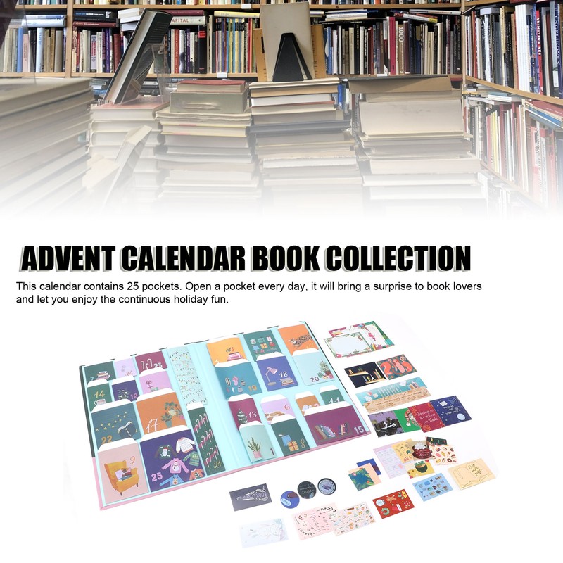 Book Lovers Advent Calendar Unique Countdown with 25 Bags Book