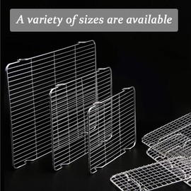 Turbokey Oven Roasting Rack 11 x 15.4 inch Rectangle Baking Cooling Steaming Grilling Rack with 4 Legs Stainless Steel Rack,Perfect To Cool and Bake(11"X15.4",39X28cm)