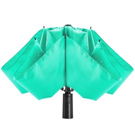 ACEIken Umbrella Reverse Close Folding Windproof Travel Umbrella - Compact and Portable for Easy Carrying with Auto Open-Close - for Men and Women-Water Blue