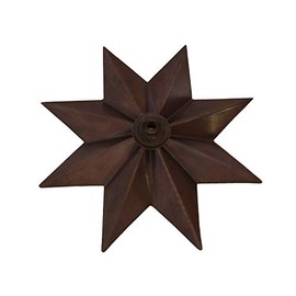RCH Hardware CN-11-BRZ CN-11-S-H-BRZ Solid Brass Decorative Star Shaped Ceiling Canopy Medallion Accent for Chandeliers and Pendant Lighting with Matching Screw Collar and Loop, Bronze