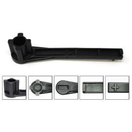 JSP Manufacturing 2 Pack Black Gas and Bung Wrench Non Sparking Solid Drum Bung Nut Wrench Multi-Pack
