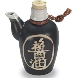 JapanBargain 2 Pack Black 7oz Soy Sauce Dispensers With Cork Top Stopper Made in Japan 2655x2