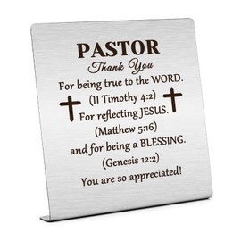 Pastor Appreciation Gifts for Women Men Plaque Sign Desk Decor for Pastor To My Pastor Gift for Pastor Wife Desk Sign for Home Office Christian Gift for Pastor Christmas Birthday Gift for Pastor