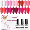 JODSONE 12 PCS Gel Nail Polish Base Gel and Top