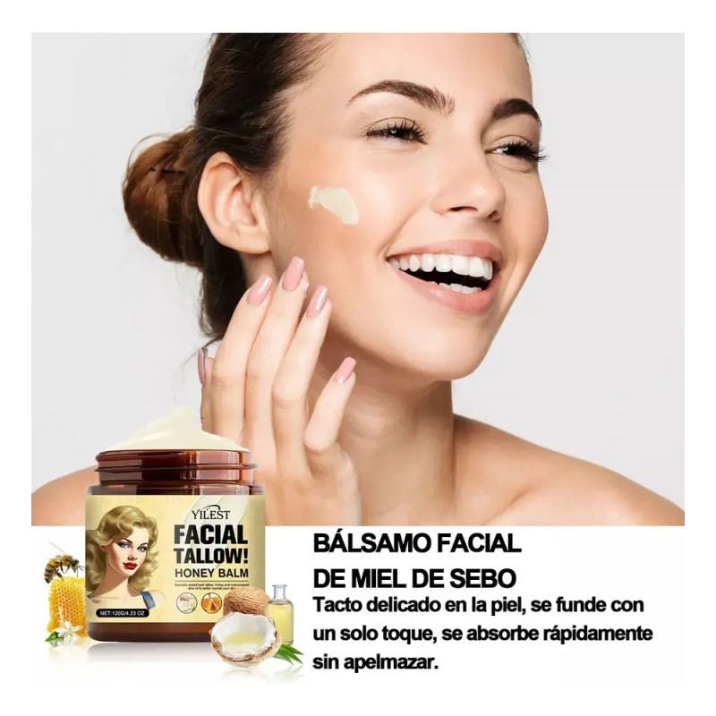 Crema Facial Hidratante YILEST Sebo Res Miel Pack 2 Uds