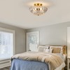 Tradetop Semi Flush Mount Ceiling Light, Gold Light Fixture Ceiling