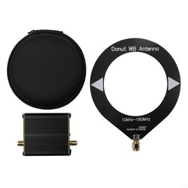 Donut AM MW/SW Antenna, Portable Mini Loop Antenna 10kHz-180MHz for HFDY Malahiteam HF Middle Wave with Low Impedance Converter