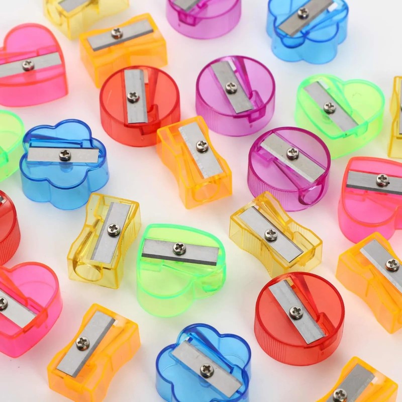 Koovi – Sacapuntas Transparentes, Bote C/100 PZ, afilador de lápices
