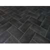 PVC Flooring Vinyl Flooring Nested Tiles, Black, DIN A4 Sample