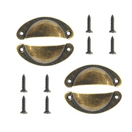 Shell Handle, 4 Pcs Retro Door Handle, Cabinet Handles, Shell Cup Handles, Drawer Handle, for Cabinet, Drawers, Closet, Furniture Accessories