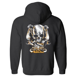 Diesel Life It's an Addiction Zipper Hoodie- Medium Black