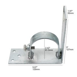 Aiwaiufu Chain Link Fence 2-1/2" (2-3/8" OD) Wood to Steel Corner Bracket, Wood Fence to Steel Post Adapters, Adapter Brackets, 4 Packs